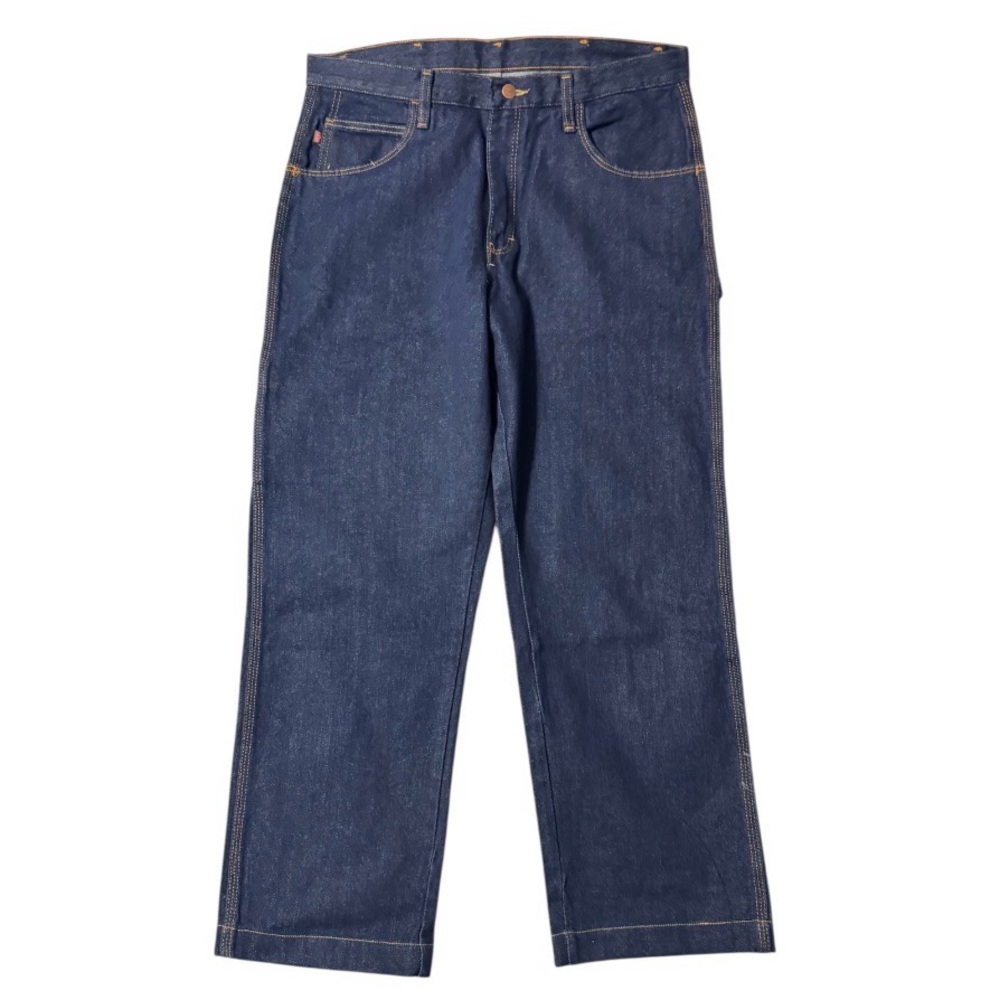 Vintage Red Kap Loose Fit Denim Dungarees Men's Dark Blue Straight-Leg Jeans